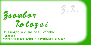 zsombor kolozsi business card